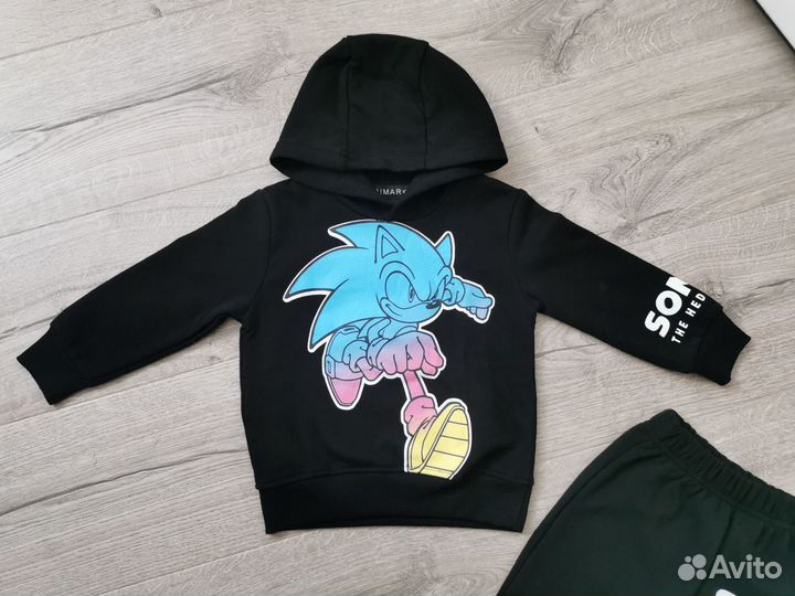 Костюм на флисе sonic primark новый