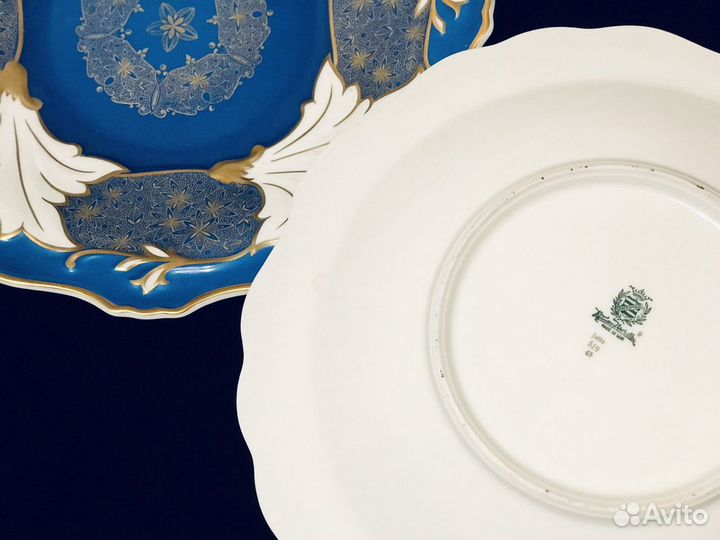 Блюдо фарфоровое Weimar гдр кленовый лист