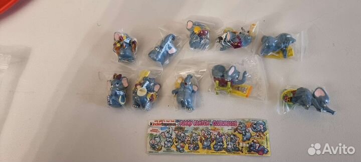 Полная коллекция Kinder 90х годов Слоны