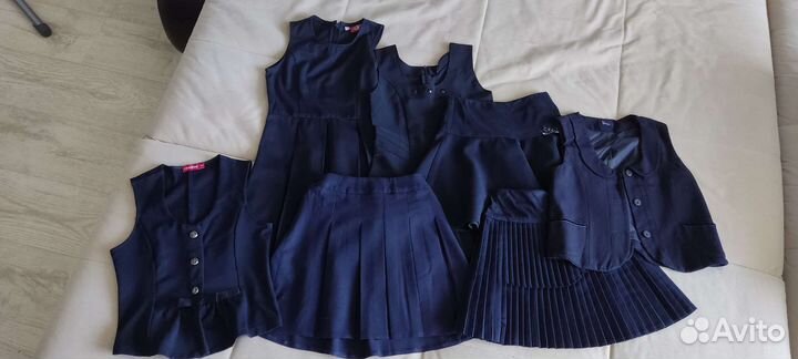 Школьная форма для девочки 128 134 темно синяя