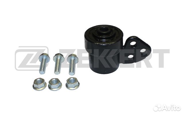 Сайлентблок рычага переднего передний с обоймой и кронштейном на заклепках Opel Combo, Corsa C, Meri