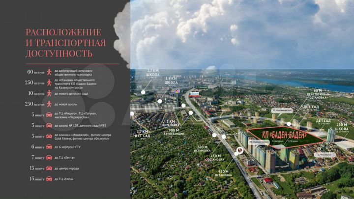 Таунхаус 73 м² на участке 1 сот.