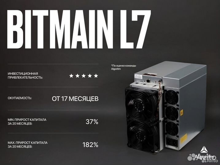 Antminer L7 9300 mh Асик Майнер