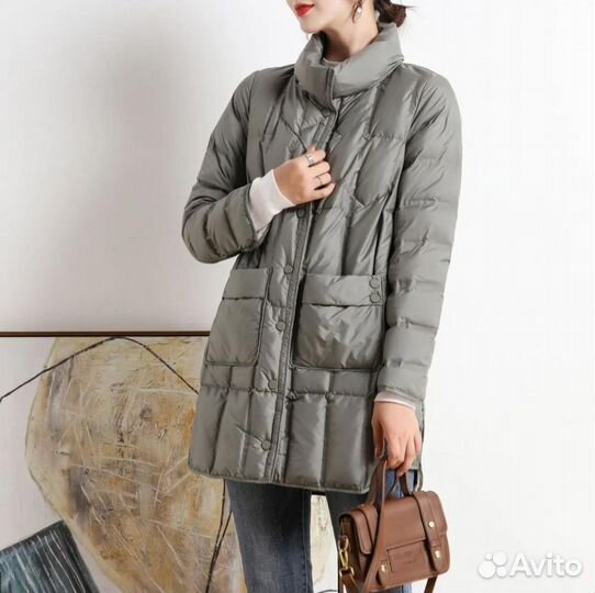 Куртка удлиненная ультратонкая на пуху