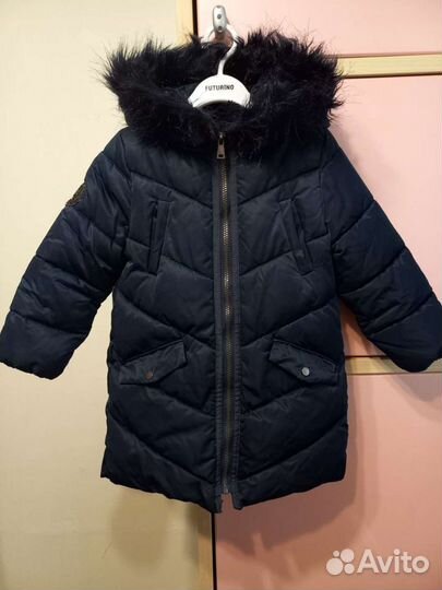 Зимнее пальто для девочки kiabi