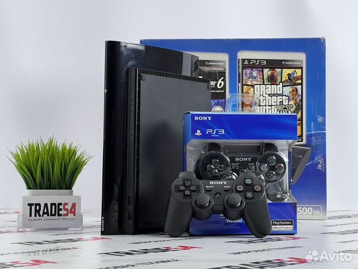 PS3 500Gb Два Геймпада Много Игр