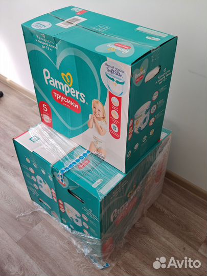 Подгузники трусики pampers 5