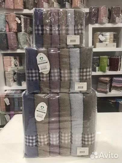 Полотенцы махровые и вафельные Турция