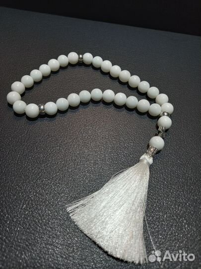 Четки православные 30 зерен Белый агат