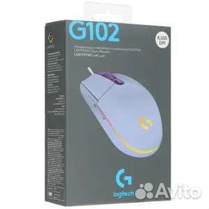 Мышь проводная Logitech G102 lightsync