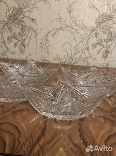 Хрустальная ваза для салатов