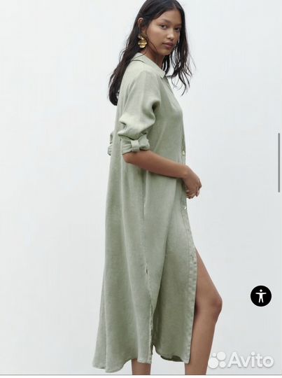 Платье Zara лен