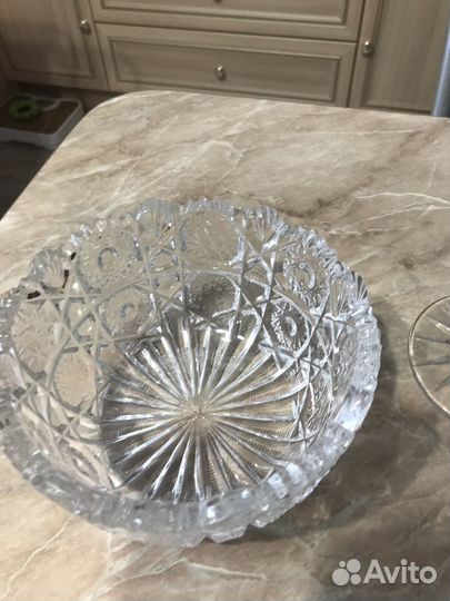 Вазы для салата, хрусталь СССР