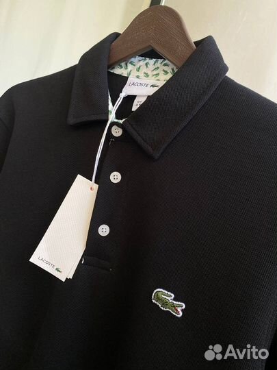 Свитшот lacoste на пуговицах черный