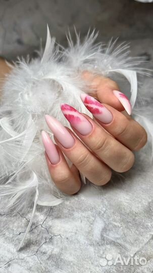 Маникюр гель-лак наращивание