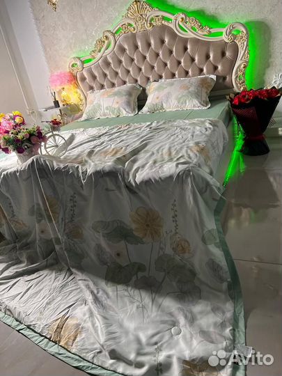 Постельное белье евро с одеялом