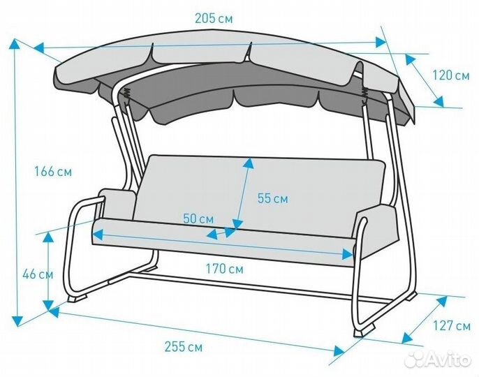 Садовые качели новые