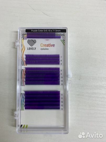 Ресницы для наращивания lovely фиолетовые