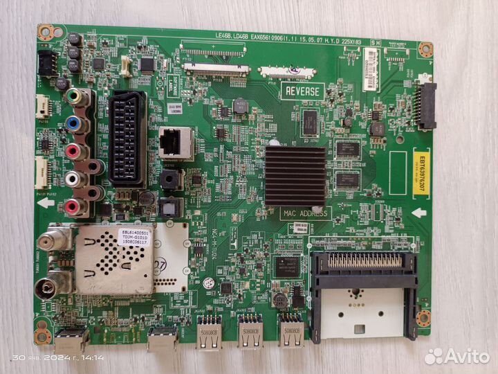 Материнская плата от телевизора LG не рабочая
