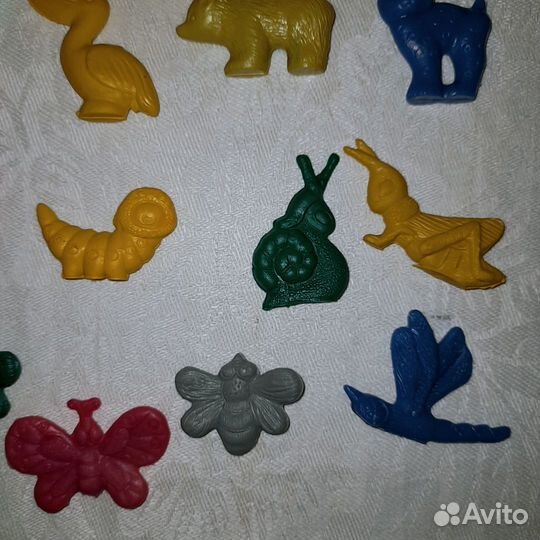 Маленькие фигурки СССР, литая резина, пластик