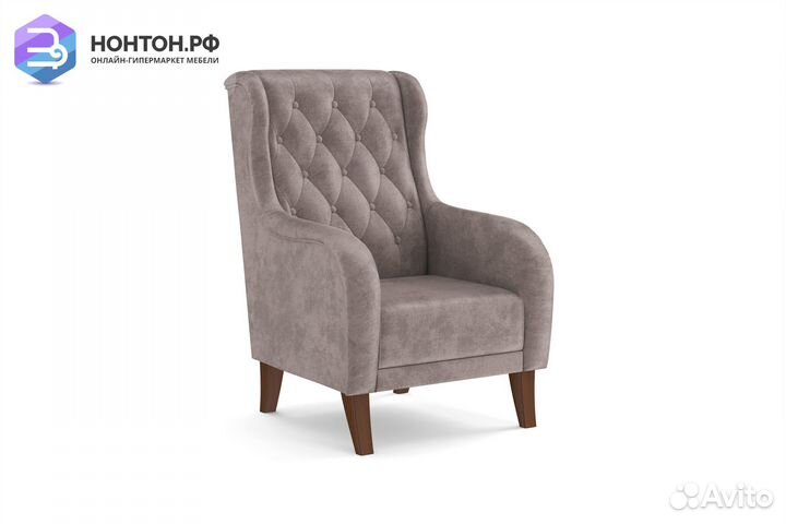 Кресло Амарант серо-коричневое