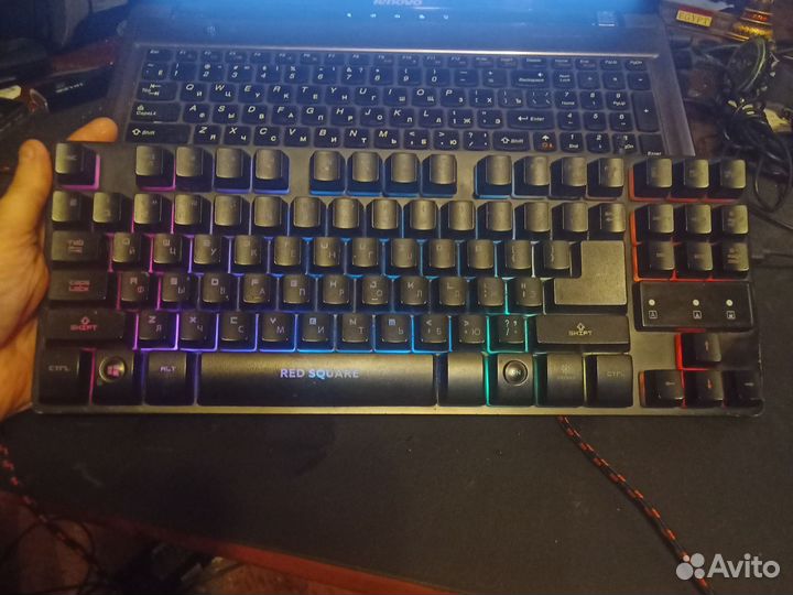 Игровая клавиатура Tesla TKL RGB Red square