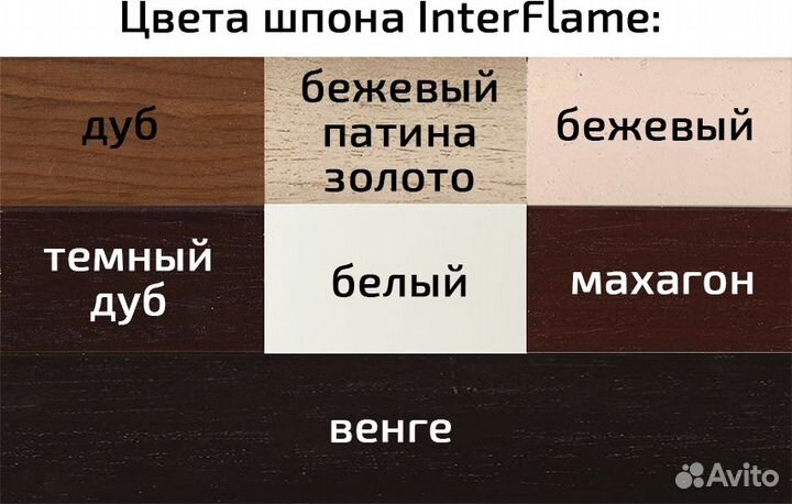 Электрокамин с широким очагом 2D Interflame Genius / Джениус с очагом Panoramic 25 LED FX