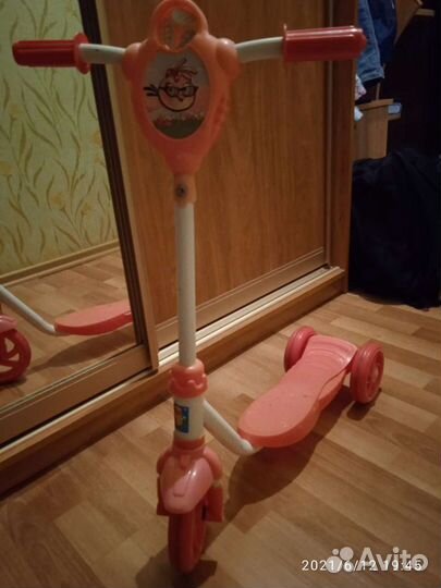 Самокат детский трехколесный бу