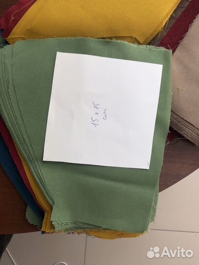 Лоскут льна, велюра, хлопка - пакетом