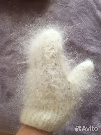 Пуховые варежки