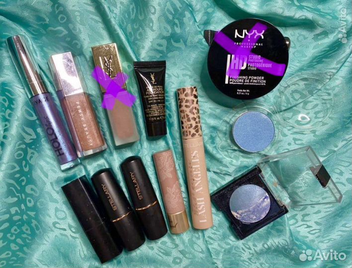 Тени, пудра, тон, помада YSL Fenty, тушь