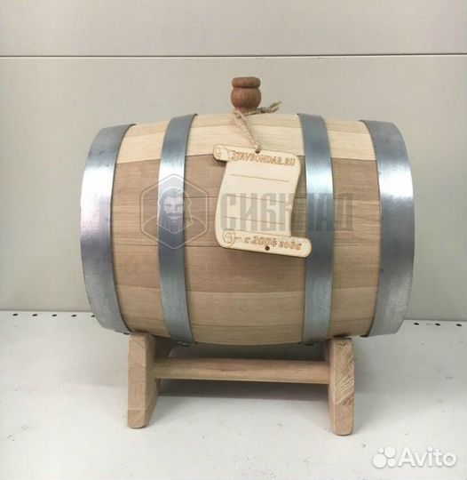 Бочка дубовая заливная, 5л (Сильный обжиг) Ставбо