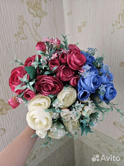 Искусственные цветы, букет, пионы