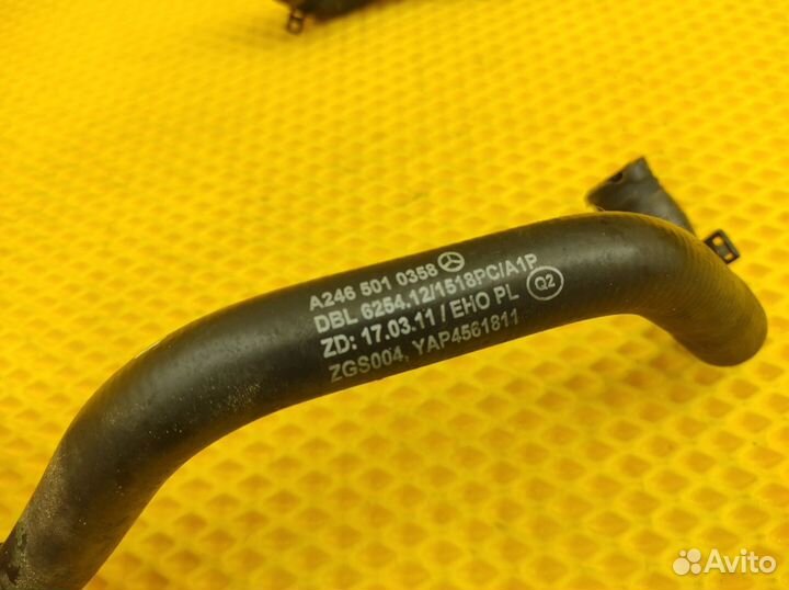 Патрубки радиатора Mercedes-Benz W246 M270.910 1.6