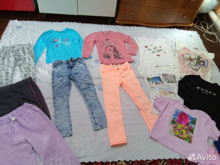 Одежда для девочки 122/128(50 вещей)