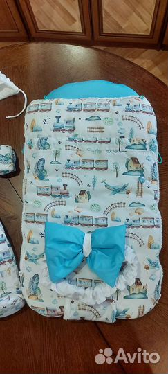 Детский зимний конверт на выписку