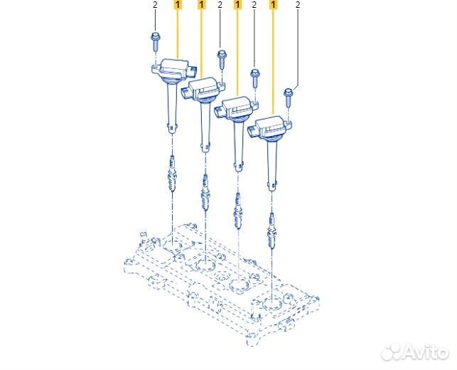 Катушка зажигания Renault Logan Stepway H4M 2020