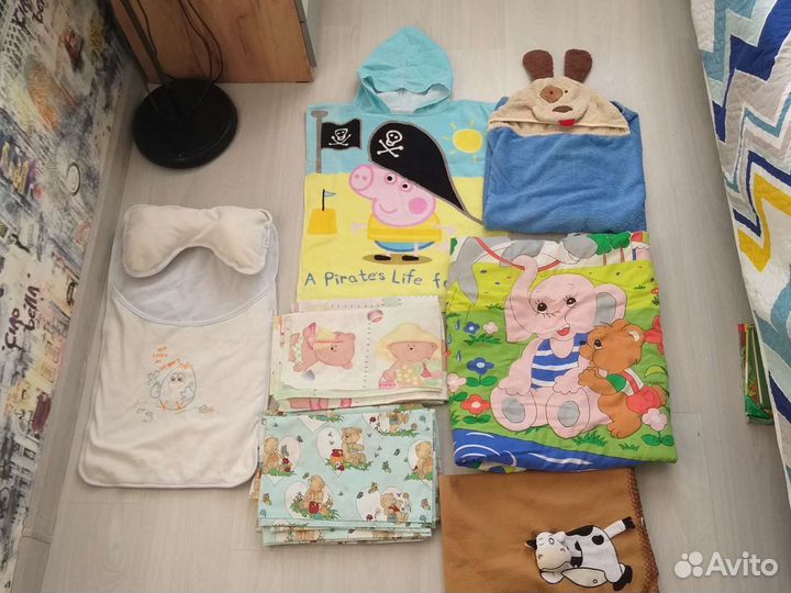 Конверт, одеяла, полотенце, постельное бельё