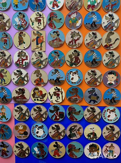 Значки саз Детские Ну погоди Крокодил гена 130шт