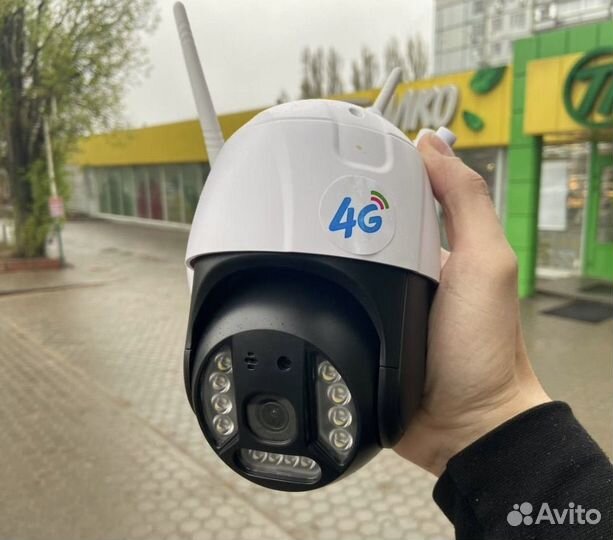 Камера видеонаблюдения 4G с симкартой 8мп