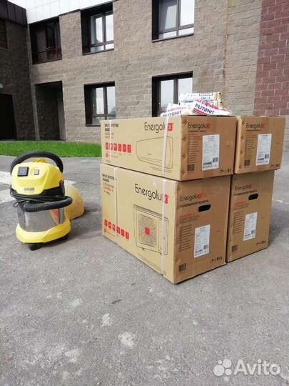 Установка кондиционеров,закладка трассы