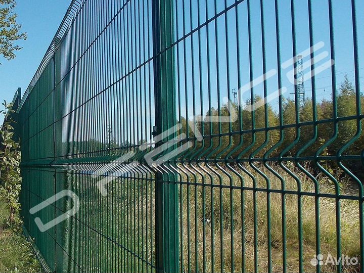 Забор 3D сетка, 3д панель 2,7х1,47м д.3мм zn+пп