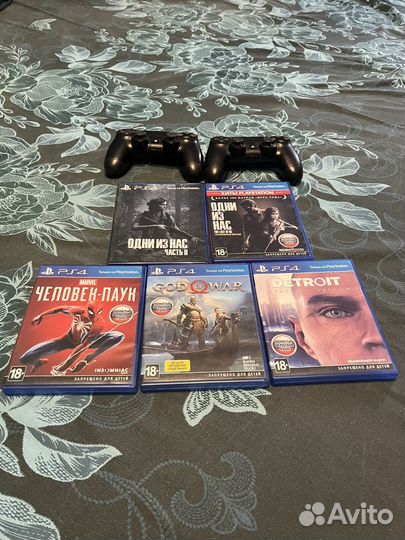 Sony playstation 4 pro 2 геймпада 6 игр