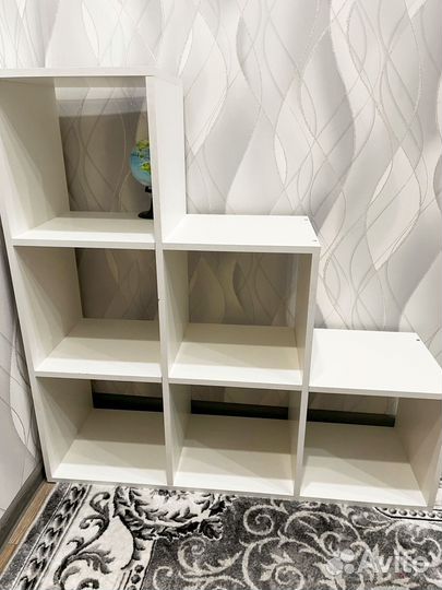 Стеллаж деревянный белый бу