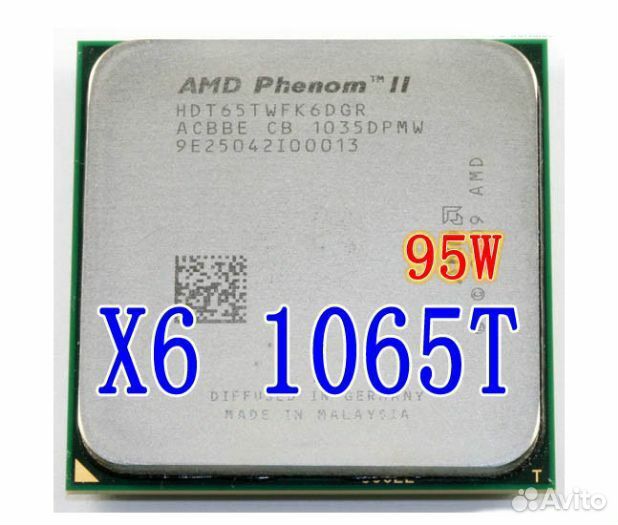 Процессор Phenom II X6 1065T HDT65twfk6DGR AM3 95W