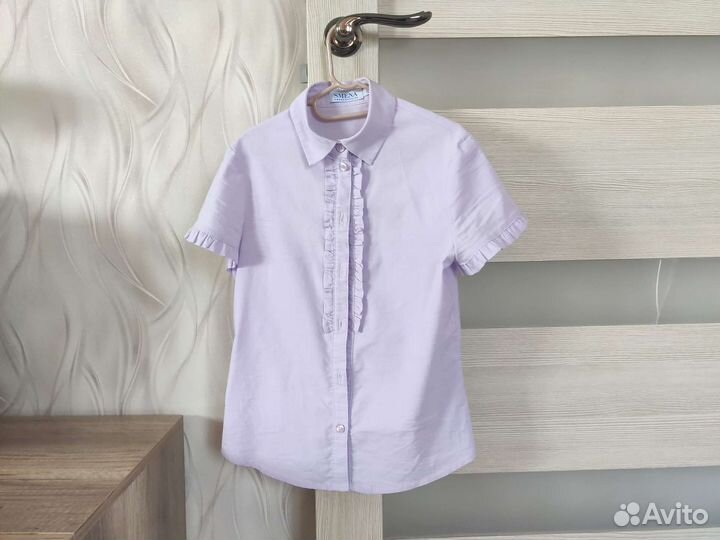 Рубашка школьная для девочки размер 140-146