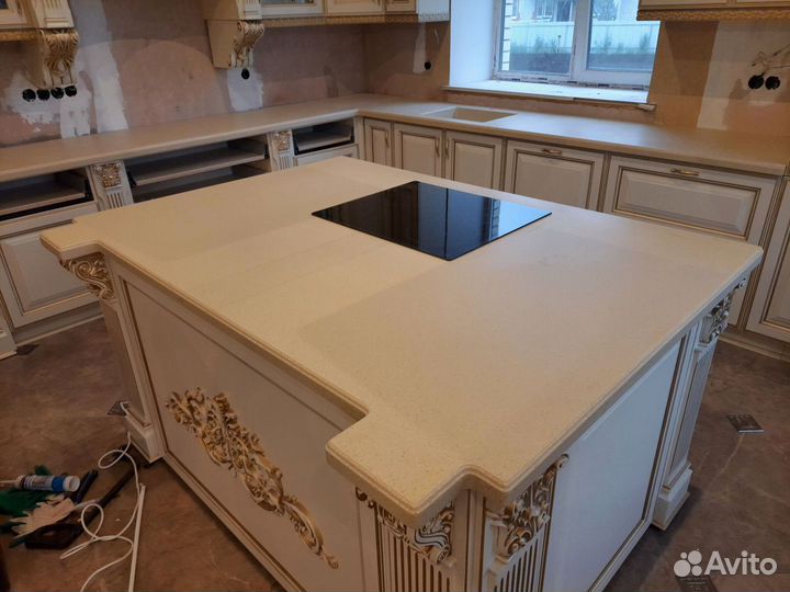 Столешница из искусственного камня с мойкой