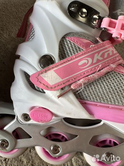 Роликовые коньки детские раздвижные размер 30 33