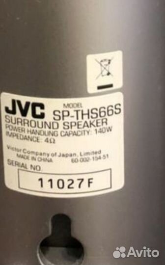 Акустика колонки jvc + сабвуфер jvc