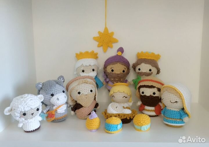 Вязаные игрушки Рождественский вертеп